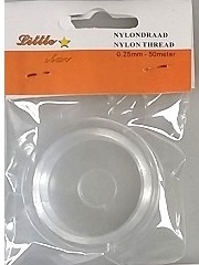 1 rol transparant nylon draad 0,25mm 50 meter